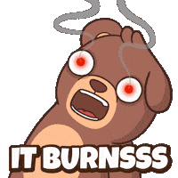 Teddy Bear Pain Sticker by BEARISH