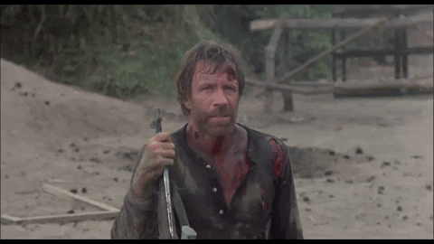 jgkay88 giphygifmaker chuck norris dolly zoom missing in action GIF