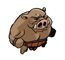Relicblade fantasy pig battle warrior Sticker