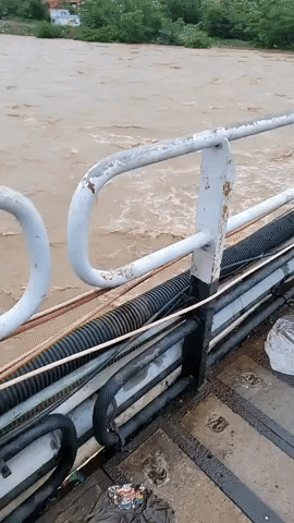 River in India's Jharkhand State Swollen by Cyclone Yaas Rain