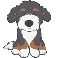 Bernedco happy dog excited puppy Sticker