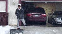 High School Student Dances While Clearing Snow From Minnesota Driveway