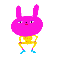 Happy Bunny Sticker by curly_mads