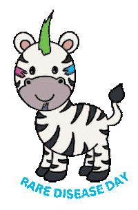 ProudToBeRare rare zebra rare disease day zebra brush Sticker