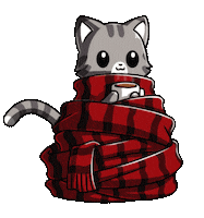 Cat Get Cozy Sticker by TeeTurtle