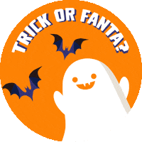 Fanta_korea halloween ghost burger pumpkin Sticker