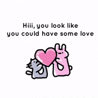 elebunn love cat kitty bunny GIF
