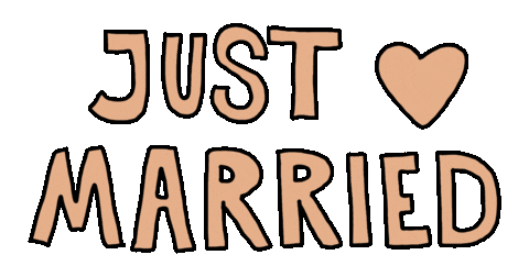 Happy Just Married Sticker by zuggamasta