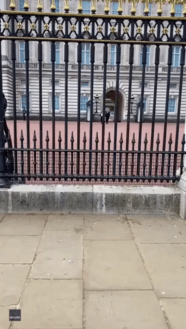 Plaque Placed on Buckingham Palace Railing Following Death of Prince Philip