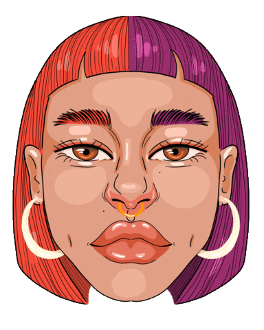 Rorra_Vieyra love heart girl no Sticker