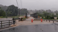 Bridge Washes Away in Utuado as Hurricane Fiona Causes River Surge