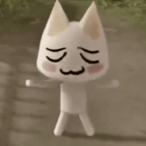 Happy White Cat GIF