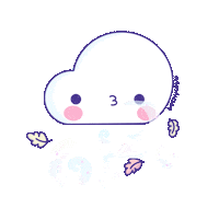beckycas kawaii adorable cloud storm Sticker