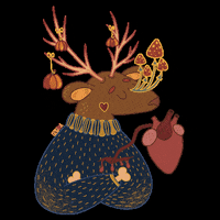 anastasiia_dziuba halloween creepy deer dziuba GIF