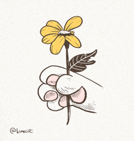 LonecatTheCat love cat flower gratitude GIF