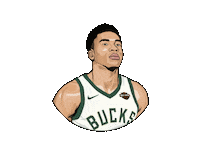Aawebstudio nba milwaukee bucks mvp Sticker