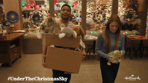 Christmas Tree Party GIF by Hallmark Channel