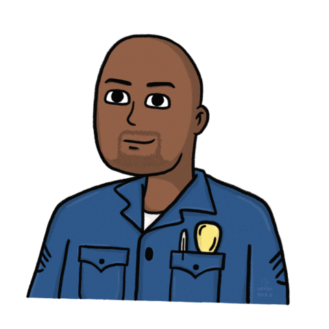 artbyricag the rookie wade grey Sticker