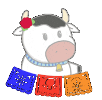 campanitadesigns cow cows dia de muertos dia de los muertos Sticker
