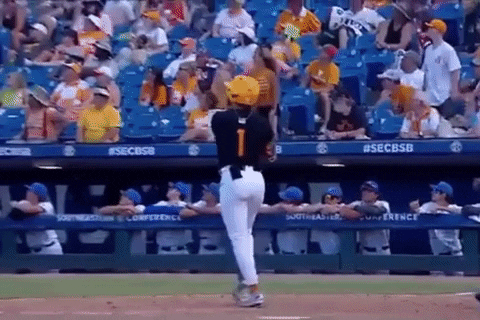 jonkoer10 baseball tennessee vols bat flip GIF