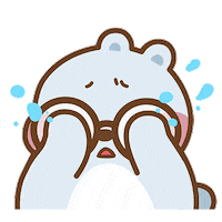 Sad Blue Bear Sticker by Tonton Friends