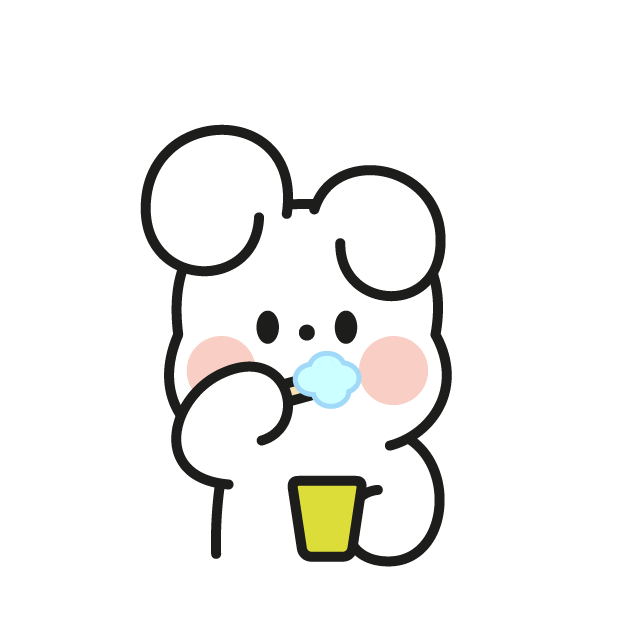 Puppy Brushing Teeth Sticker