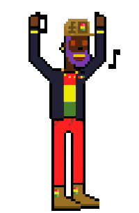 Lee Perry Happy Dance Sticker by cryptorastas