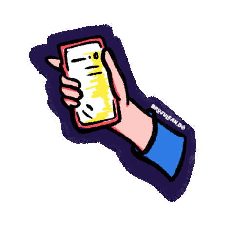 brujuleando giphyupload social media hand celular Sticker