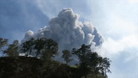 Hiker Witnesses Volcanic Eruption on Indonesian Island