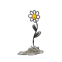 beanpolice sad flower flowey beanpolice Sticker