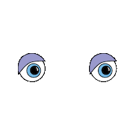 eyes mouth Sticker by Carolyn Figel
