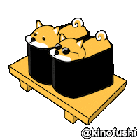 Dogs Sushi Sticker