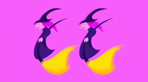 dantesaram halloween witch witches broom GIF
