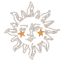 White Sun Sticker