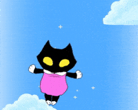 Black Cat Hello GIF by Universes creator