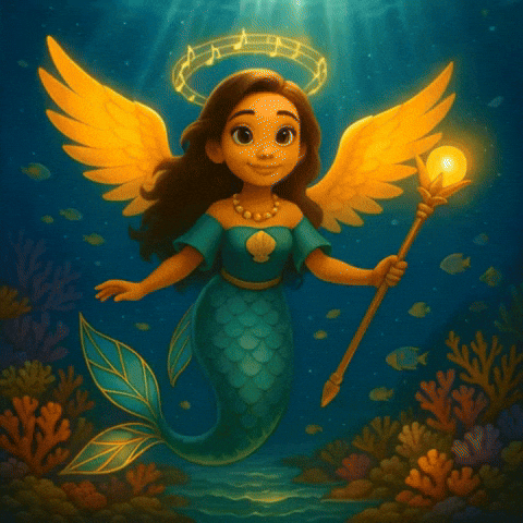 TheRealSiraphael giphyupload fantasy gif healing light magical mermaid GIF