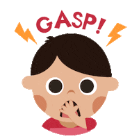 kumonsg omg shocked motivation gasp Sticker