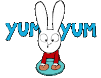 Hungry Yum Yum Sticker by Simon Super Rabbit
