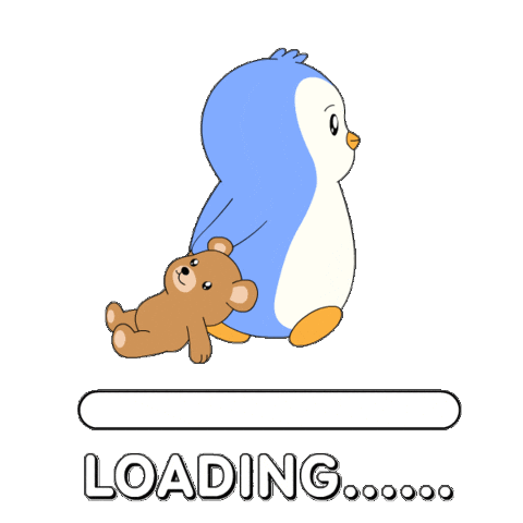 On My Way Waiting Sticker by Pudgy Penguins