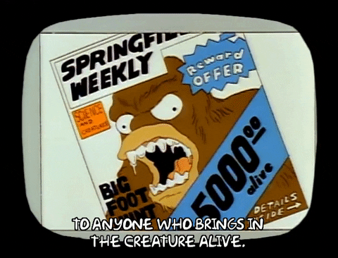 Season 1 Bigfoot Magazine Cover GIF by The Simpsons
