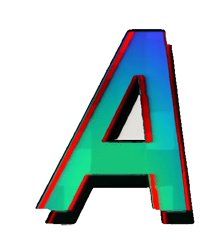 Glitch Alphabet Sticker by #BASILIO
