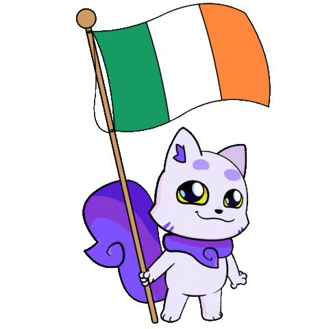Flag Ireland Sticker by Lucky Kat Studios