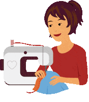 Sew Sewing Machine Sticker by Pattydoo