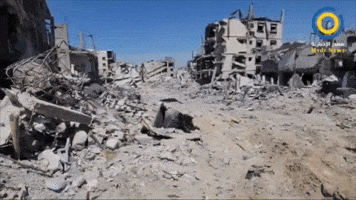 Flattened Khan Yunis Buildings Seen in Wake of Israeli Withdrawal