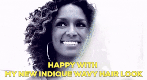 lesmarjan15 giphyupload happy indique hair good hair day GIF