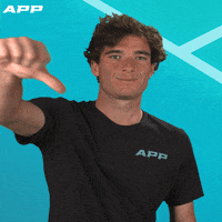 Pickleball Thumbs Down GIF by APP