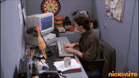 Matthew Perry Cubicle GIF by Nick At Nite