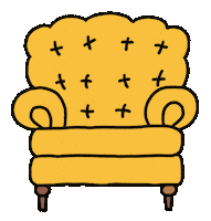CarlaKamphuis yellow interior couch sofa Sticker