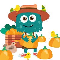 Pumpkin Farm Sticker by katapum
