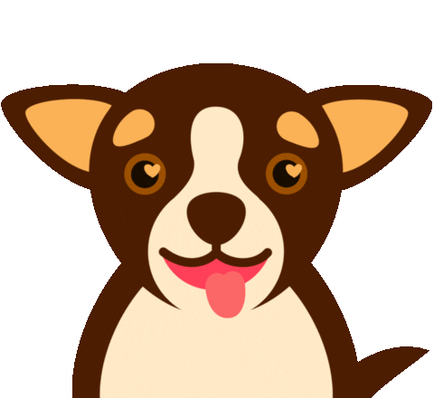 happy dog Sticker by Jackie Lay